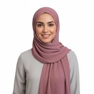 Finely pleated hijab stretchy hijab Islamic scarf shayla Dusty Rose Pink Hijab